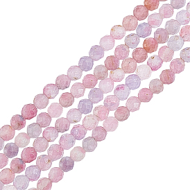 200 piezas de cuentas de turmalina rosa natural, facetados, rondo