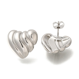 304 текстурированные серьги-гвоздики из нержавеющей стали для женщин