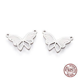 925 Sterling Silver Pendants, Butterfly Charms