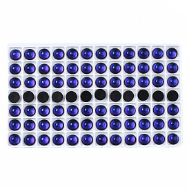 Translucent K9 Glass Cabochons, Flat Back, Half Round