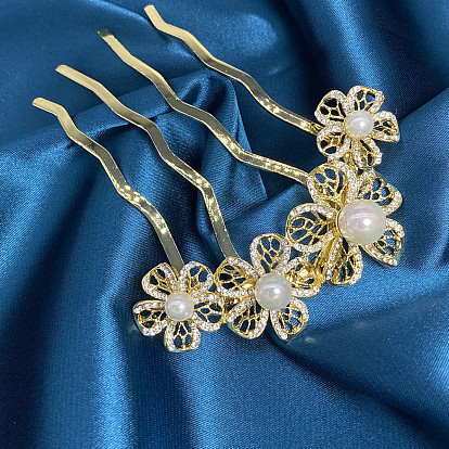 Chic Rhinestone Hair Comb for Women - Elegant and Non-Slip Hair Accessory with Sparkling Gems