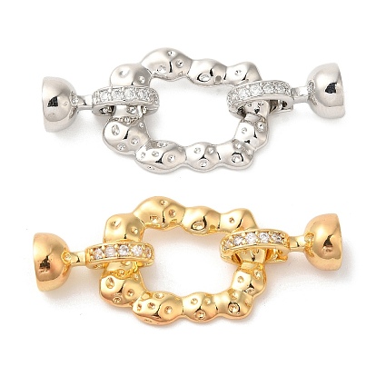 Латунное микропейв, прозрачный кубический цирконий, складные застежки, без кадмия, без никеля и без свинца, долговечный