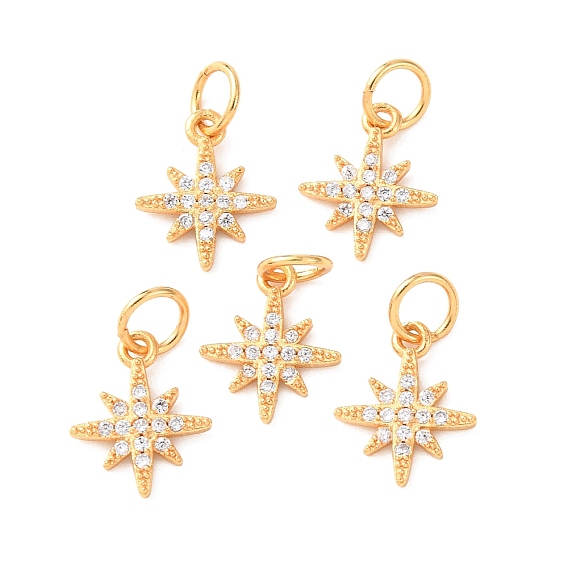 Латунные микро проложить кубического циркония прелести, звезда, с целью перехода в кольце, без кадмия и без свинца, стойки покрытие, долговечный