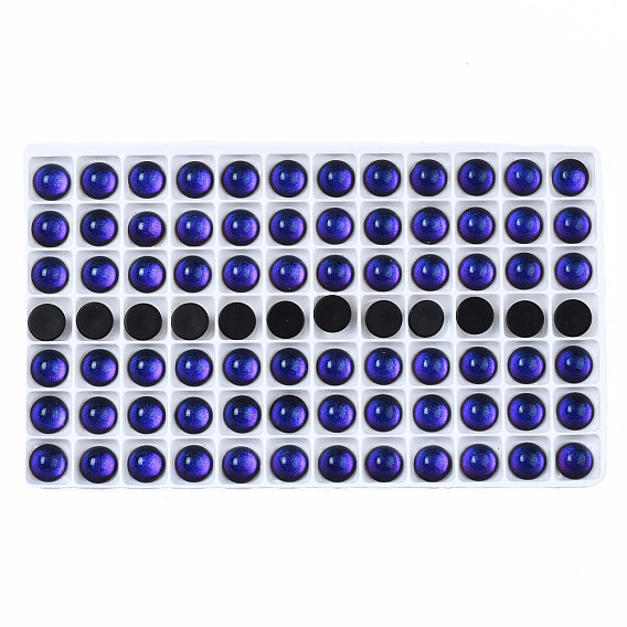 Translucent K9 Glass Cabochons, Flat Back, Half Round