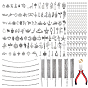 DIY Jewelry Making Kits, Including Brass Rings, Pliers, Lobster Claw Clasps and Brass Cable Chains