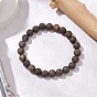 Браслеты из натурального бронзита с круглыми бусинами для женщин и мужчин