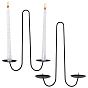 Iron Candle Holders, Double Arm Metal Wall Candle Sconce, 2-Tier Hanging Candle Holder