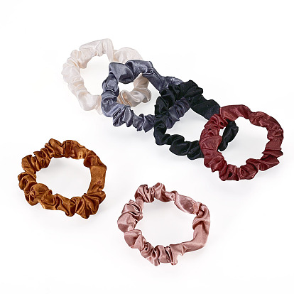 Polyester Hair Accessories, Satin Elastic Hair Ties, Ponytail Holder Scrunchie/Scrunchy