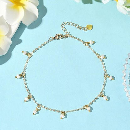 Браслеты-кисточки из натурального культивированного пресноводного жемчуга рондель, украшения из латуни для женщин, цветочный белый