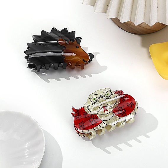 Заколки для волос из ацетата целлюлозы в форме когтей животных, аксессуары для волос для женщин и девочек