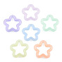 Transparent Luminous Acrylic Pendants, with Glitter Powder, Star