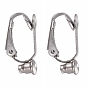 304 Stainless Steel Clip-on Earring Converters Findings, for Non-Pierced Ears
