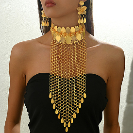 Экстравагантные комплекты из полых серег и ожерелий в виде бабочек и цветов из ближневосточного сплава для женской свадебной вечеринки