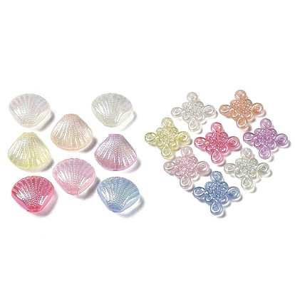 Переливающиеся и светящиеся прозрачные акриловые бусины с УФ-покрытием, с блеском порошок, светится в темноте, разноцветные