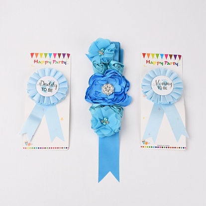 Papi de gasa y mami para ser pines de hojalata, con cinturón de vientre de embarazo, nuevo papá mamá, regalos para decoraciones de fiesta de baby shower