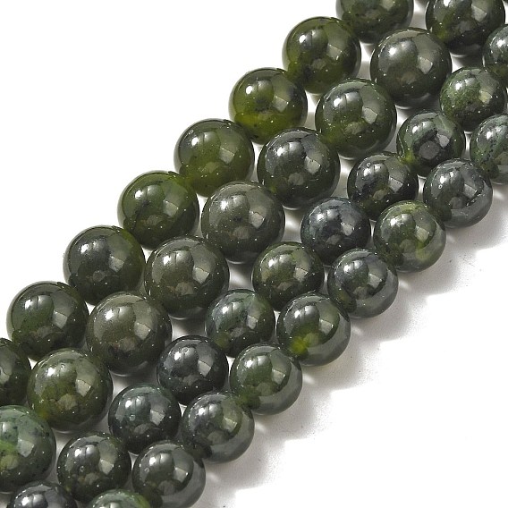 Природного нефрита нитей бисера, круглые