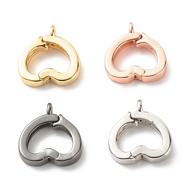 Экологичные латунные подвески, открывающиеся подвески с долговечным покрытием, без свинца и без кадмия, сердце