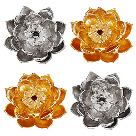 4шт 2цвета переносные курильницы, латунный держатель для благовоний в форме лотоса, домашний офис чайхана дзен буддийские принадлежности