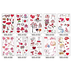 Съемные временные водонепроницаемые татуировки бумажные наклейки, День Святого Валентина тема