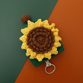 Knitting Wallet, Sunflower Hat Shape