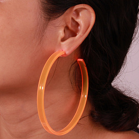 Fashionable Acrylic Geometric Earrings - European and American Style, Personalized Ear Decor.