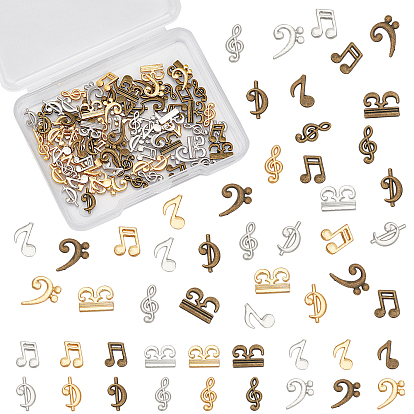 Alloy Cabochons, Musical Note, For UV Resin Filler, Epoxy Resin Jewelry Making