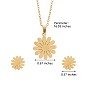 316 Surgical Stainless Steel Daisy Stud Earrings and Pendant Necklace, Jewelry Set for Women
