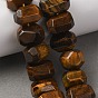 Нити из бусин тигрового глаза Natura, самородки, граненые