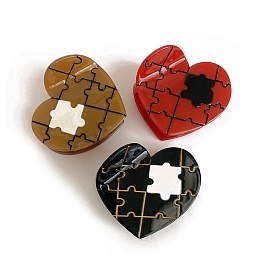 Заколки для волос из ацетата целлюлозы в форме сердца, аксессуары для волос для женщин и девочек