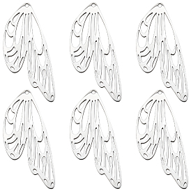 10 шт. 201 подвески из нержавеющей стали, лазерная резка, крыло