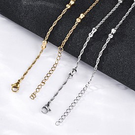 304 ожерелья из костяной веревки из нержавеющей стали