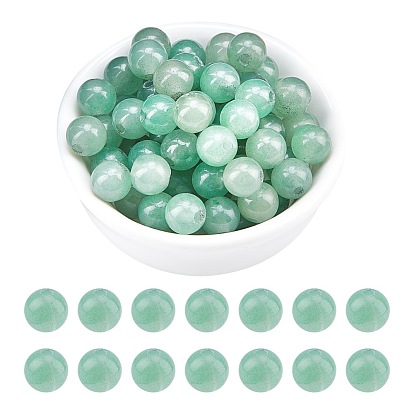 Naturelles aventurine verte brins de perles, ronde
