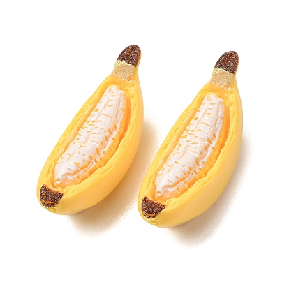Opaque Resin Cabochons, Banana