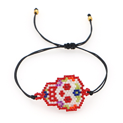 Miyuki Seed Braided Bead Bracelet, Skull Friendship Bracelet for Women