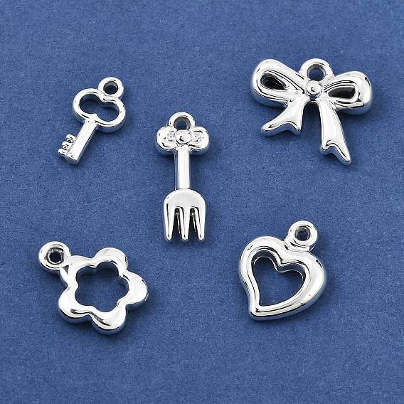 Plating Acrylic Pendants, Silver