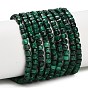 Природного малахита бисер нитей, граненые, кубические