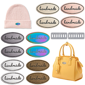 12 шт. 6 цветные бирки из сплава ручной работы, с железной шайбой, для изготовления пакетов