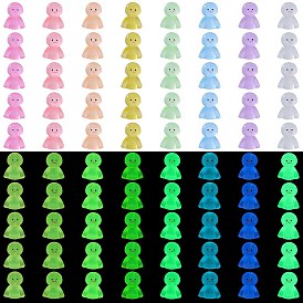 80 шт. 8 цвета светящиеся украшения для кукол из смолы, светится в темноте, украшение микропейзажа