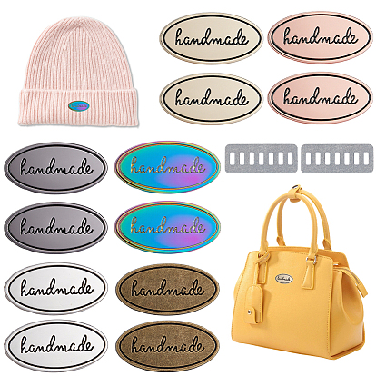 12 шт. 6 цветные бирки из сплава ручной работы, с железной шайбой, для изготовления пакетов