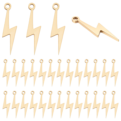 30 шт. 304 подвески из нержавеющей стали, молнии, ионное покрытие (ip)