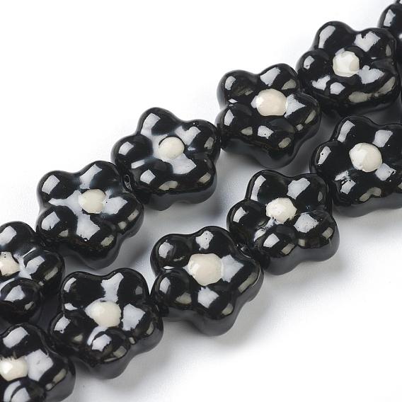 Handmade Porcelain Flower Beads Strands