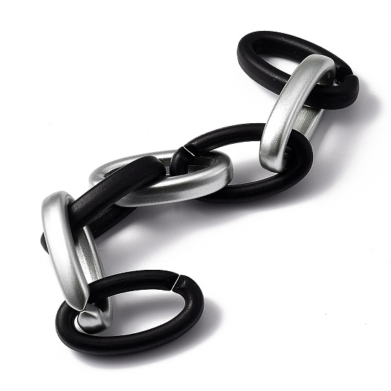 Непрозрачная акриловая цепочка ручной работы из акрила, для изготовления ювелирных изделий, матовые, овальные