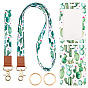 PU Leather Name Card Holders, with Zinc Alloy Clasp and Polyester Wristlet Strap & Lanyard