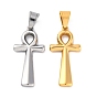 304 подвески из нержавеющей стали, анкх крест прелести, ионное покрытие (ip)