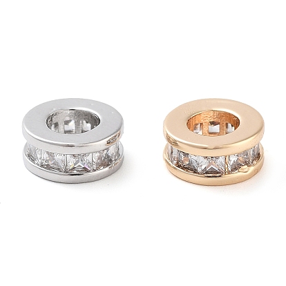 Латунные микропаве из прозрачного кубического циркония, без кадмия, без никеля и без свинца, плоско-круглые