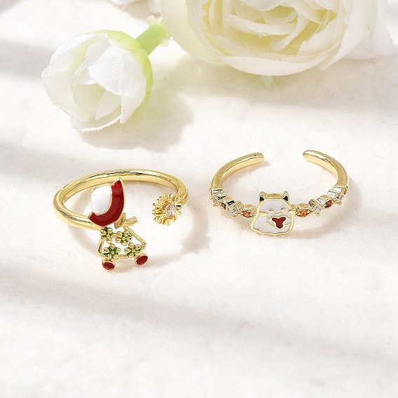 Манжеты из латуни с микро паве кубический цирконий для женщин, с эмалью, долговечный, стойки покрытие