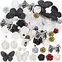 Набор для поиска поделок для изготовления ювелирных изделий, включая смоляные круглые и пластиковые цветочные бусины, пластиковые подвески и кабошоны в виде бабочек