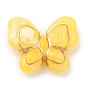 Plating Acrylic Beads, Golden Metal Enlaced, Butterfly