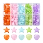 175Pcs 10 Style Imitation Jelly Acrylic Beads, Star & Heart