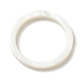 Anneau de liaison coquillage blanc naturel, anneau